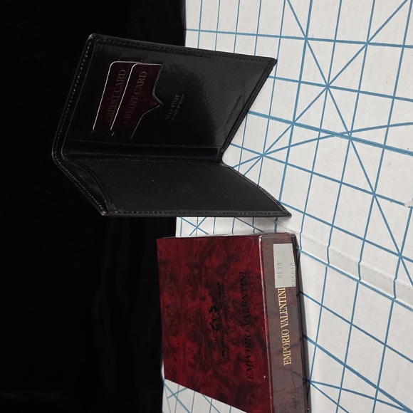 EMPORIO VALENTINI Mens Leather Black Wallet NIB - Picture 3 of 12